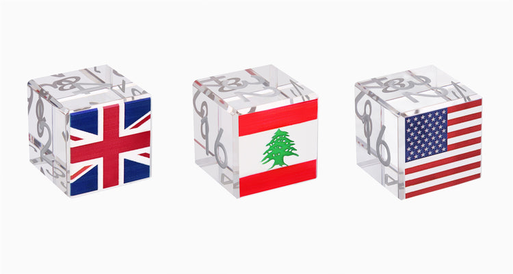 VIDO Backgammon Dé Doubleur Drapeaux