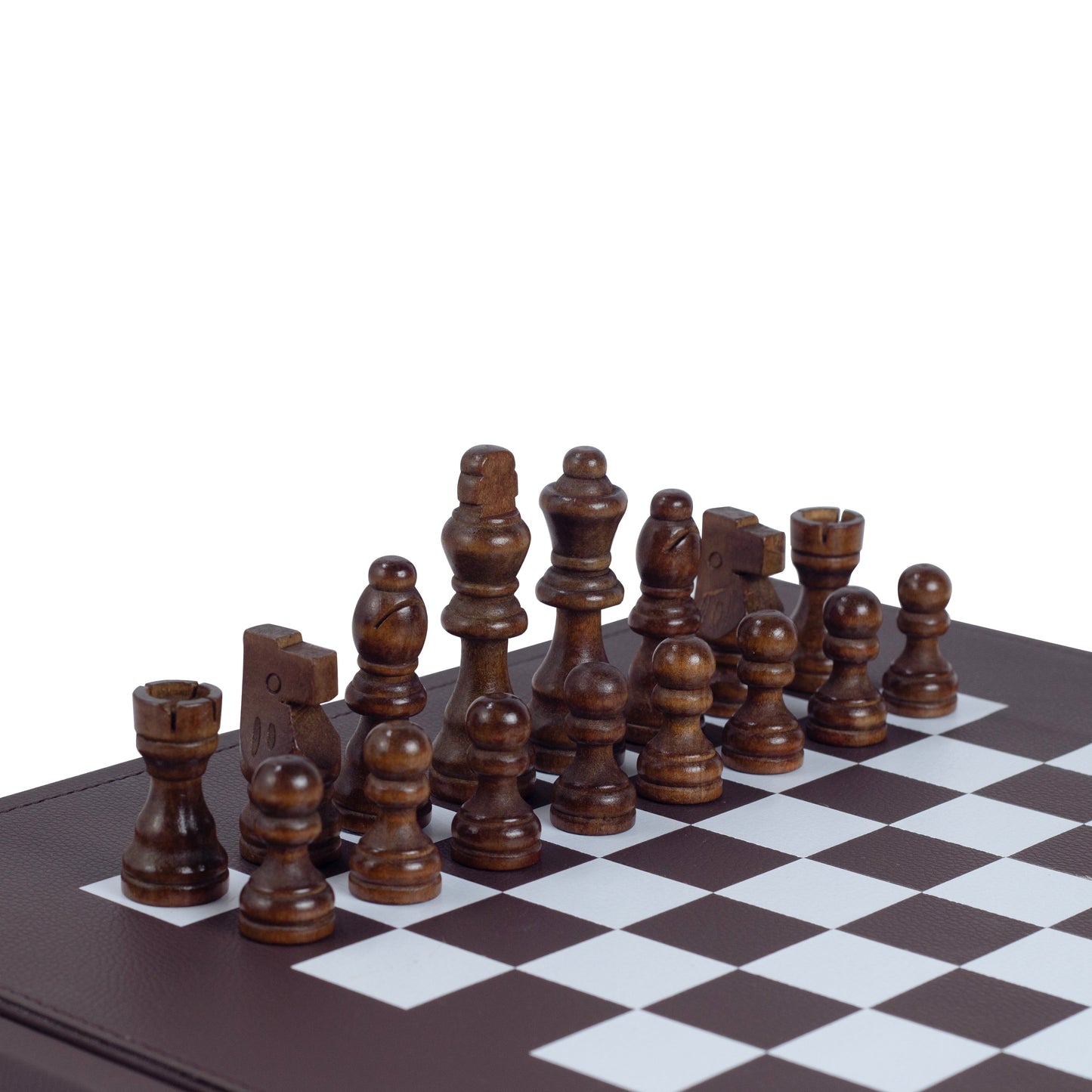 Jeu d'Échecs Brun Noyer