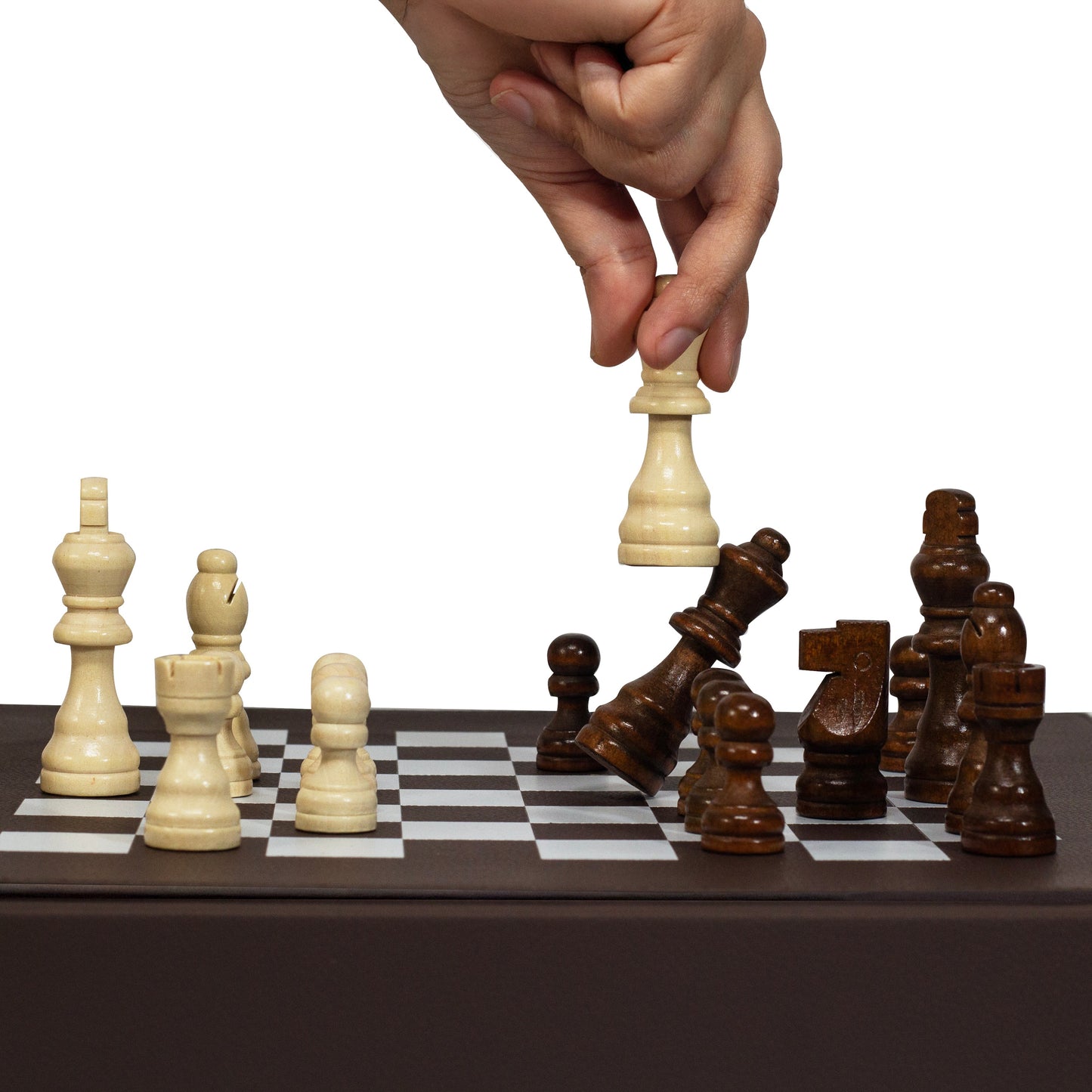 Jeu d'Échecs Brun Noyer