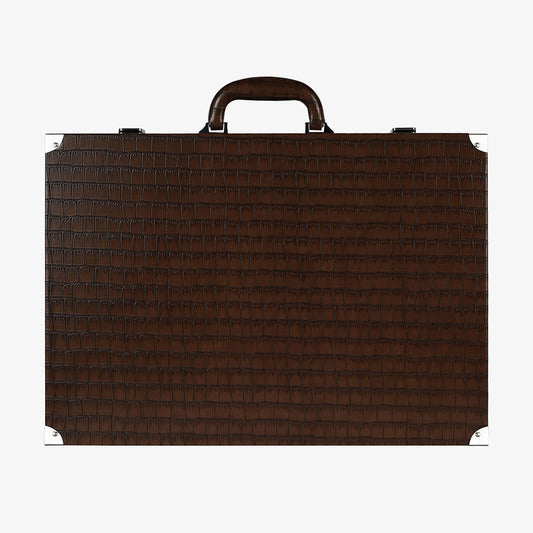 Backgammon Crocodile Marron Patiné - Large - VIDO France