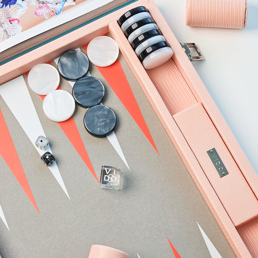 Backgammon Lézard Abricot - Large - VIDO France