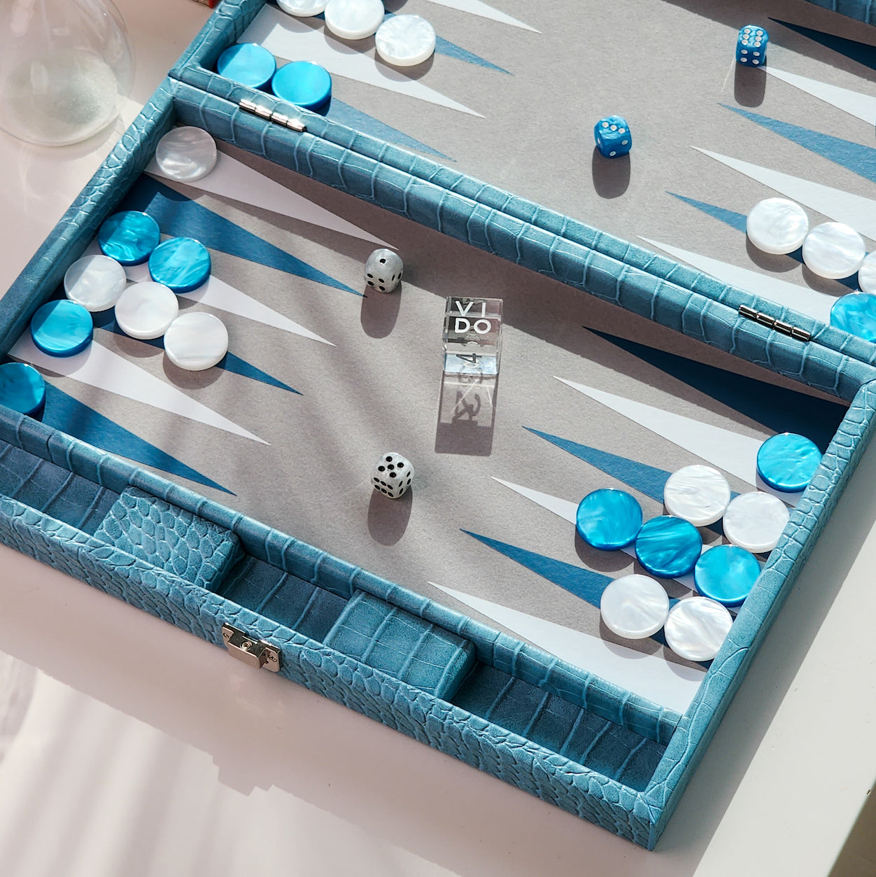 VIDO Backgammon Bleu Alligator
