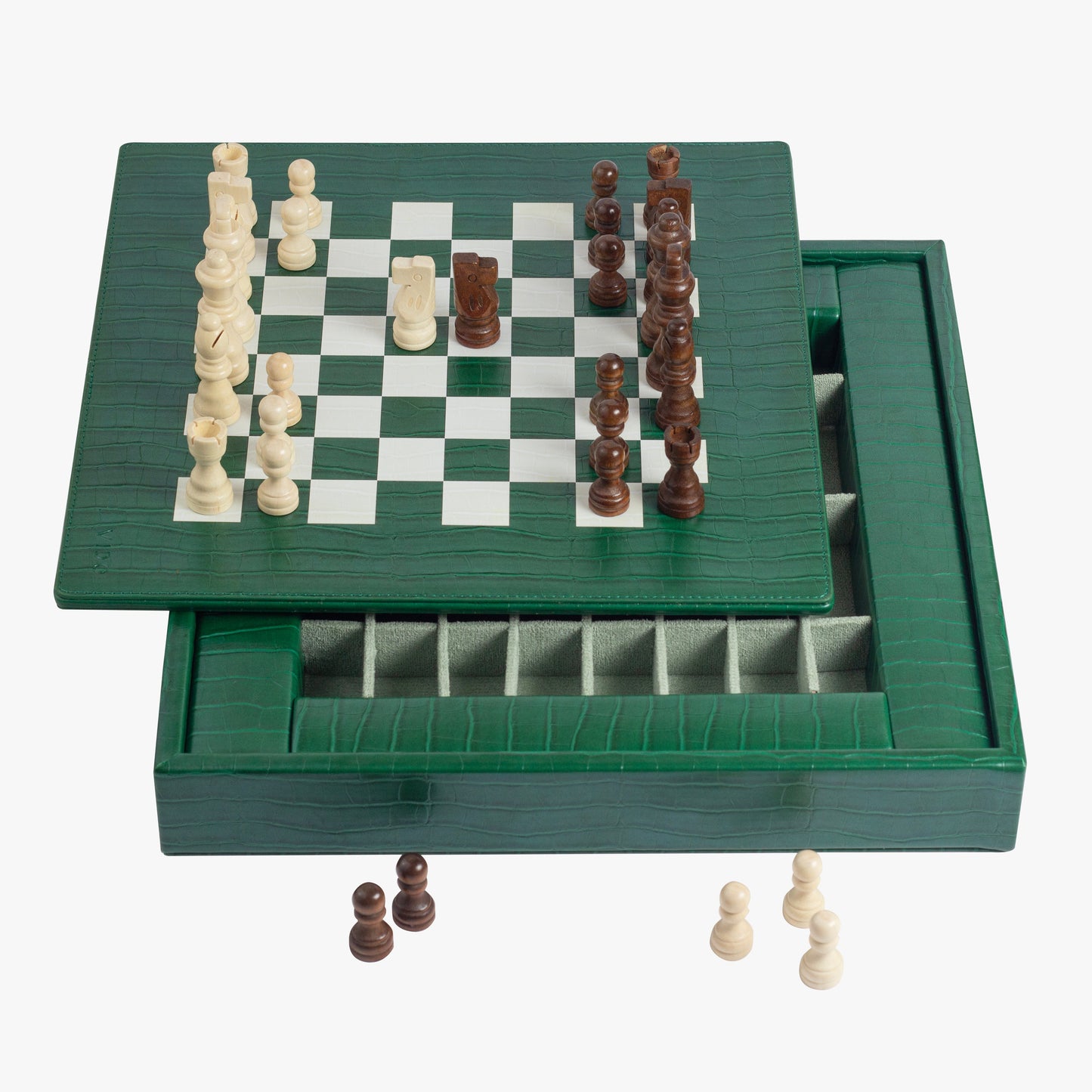Jeu d'Échecs Vert Forêt Alligator