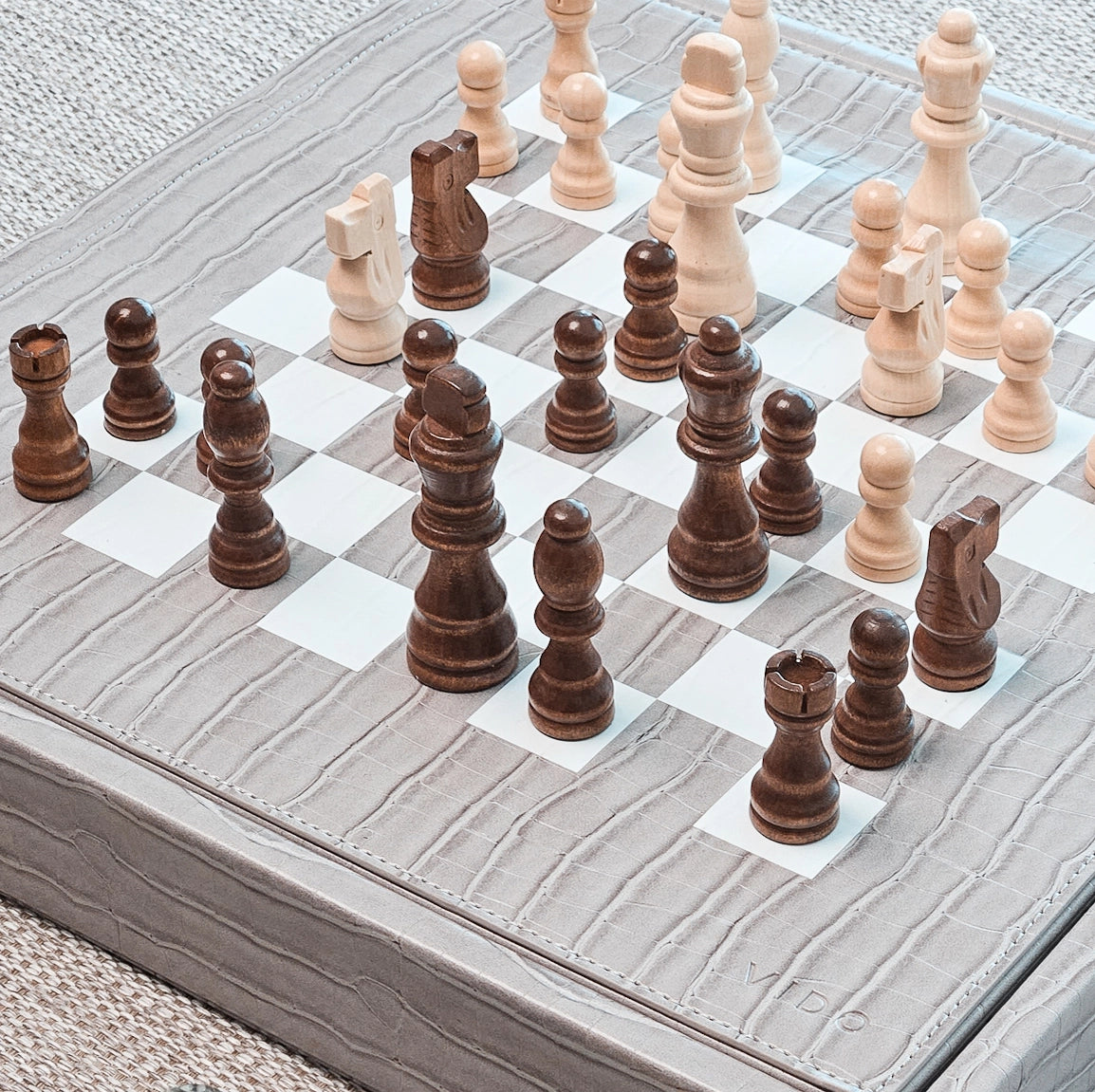 Jeu d'Échecs Alligator Gris Souris - VIDO France