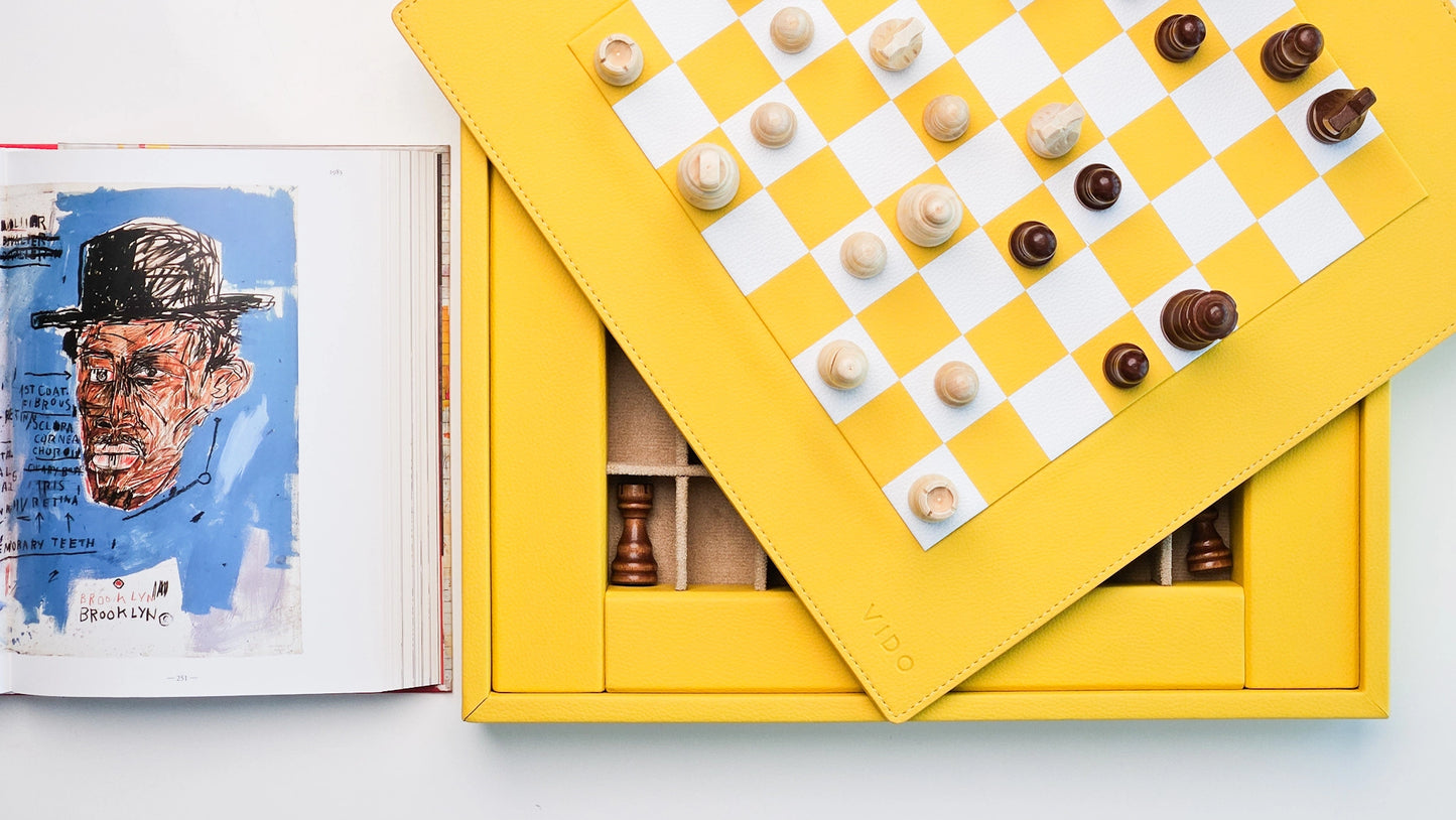 Jeu d'Échecs Jaune Citron