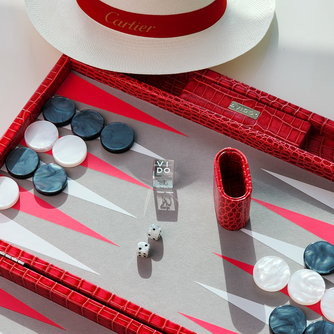 Backgammon Alligator Himbeere – Groß