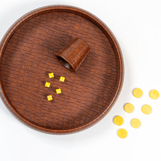 Piste de Dés Crocodile Marron