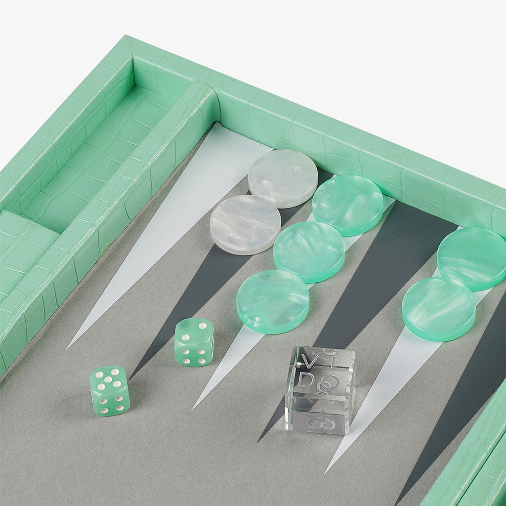 Mint Crocodile Backgammon – Mittel