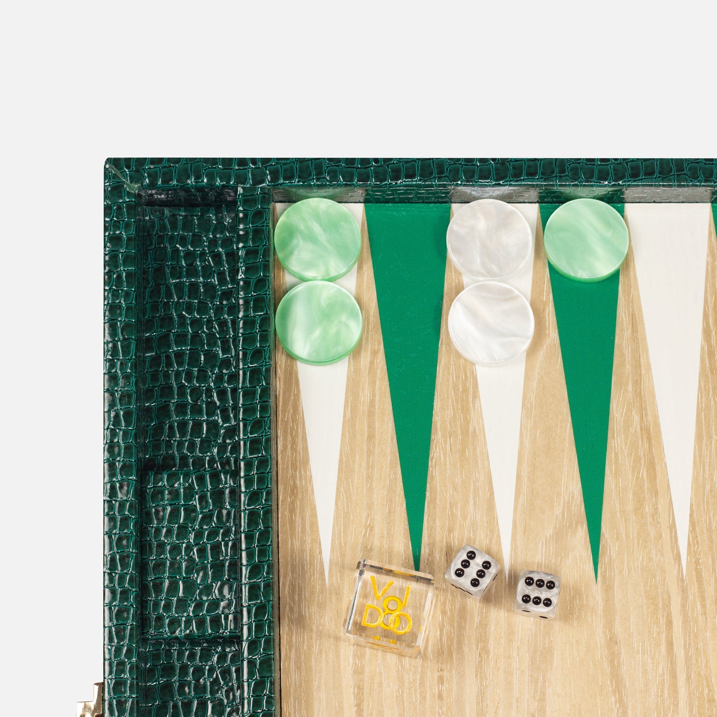 Backgammon Bois - Vert Anglais Alligator