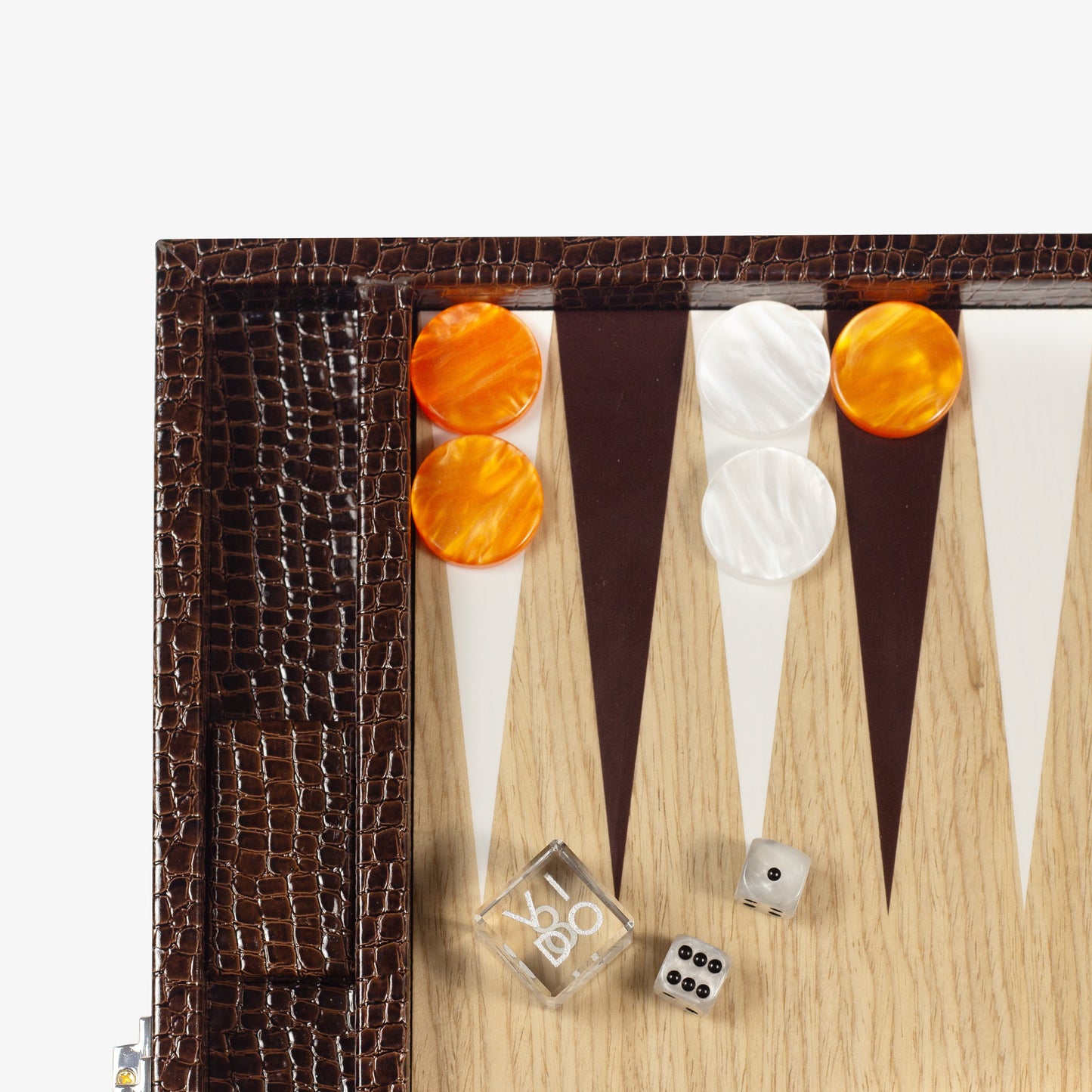 Backgammon Bois - Brun Foncé Alligator