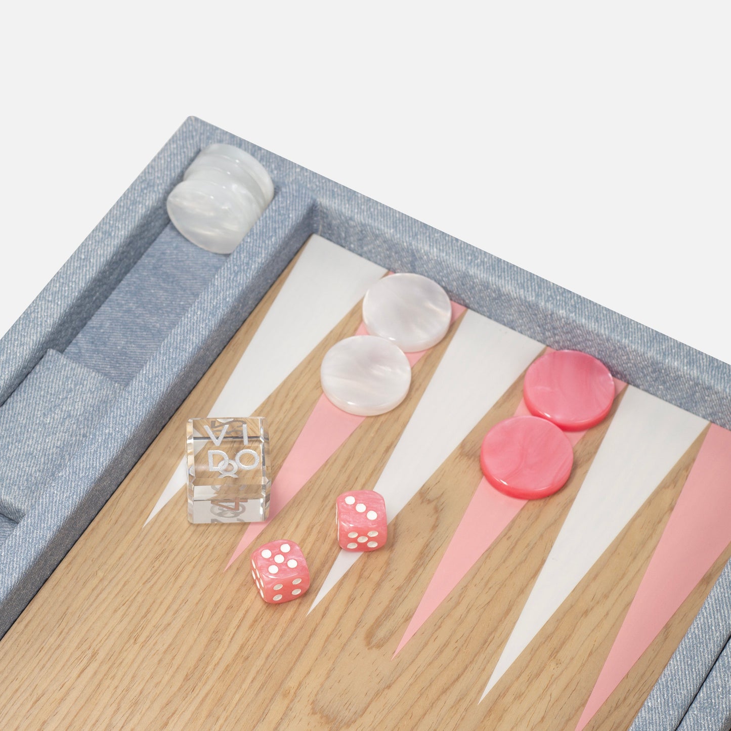 Backgammon Bois - Jean Bleu & Rose