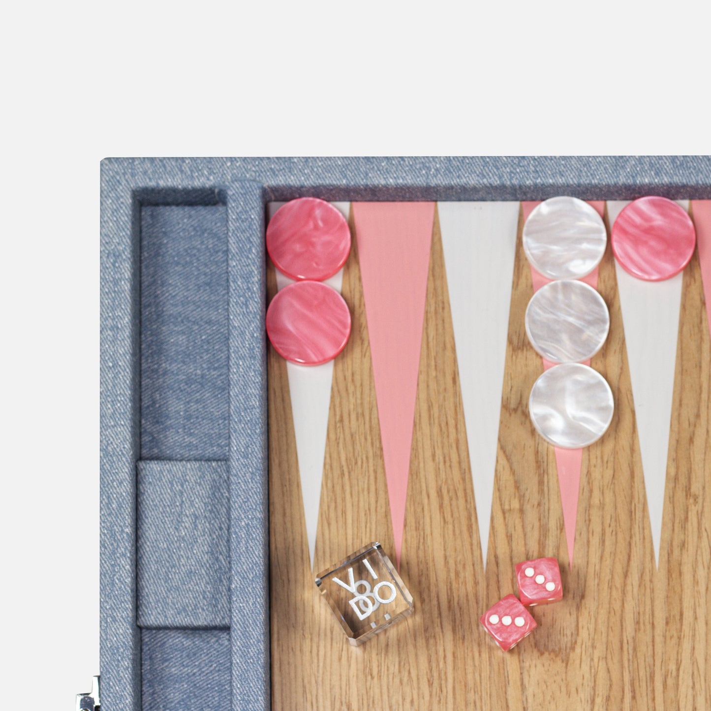 Backgammon Bois - Jean Bleu & Rose
