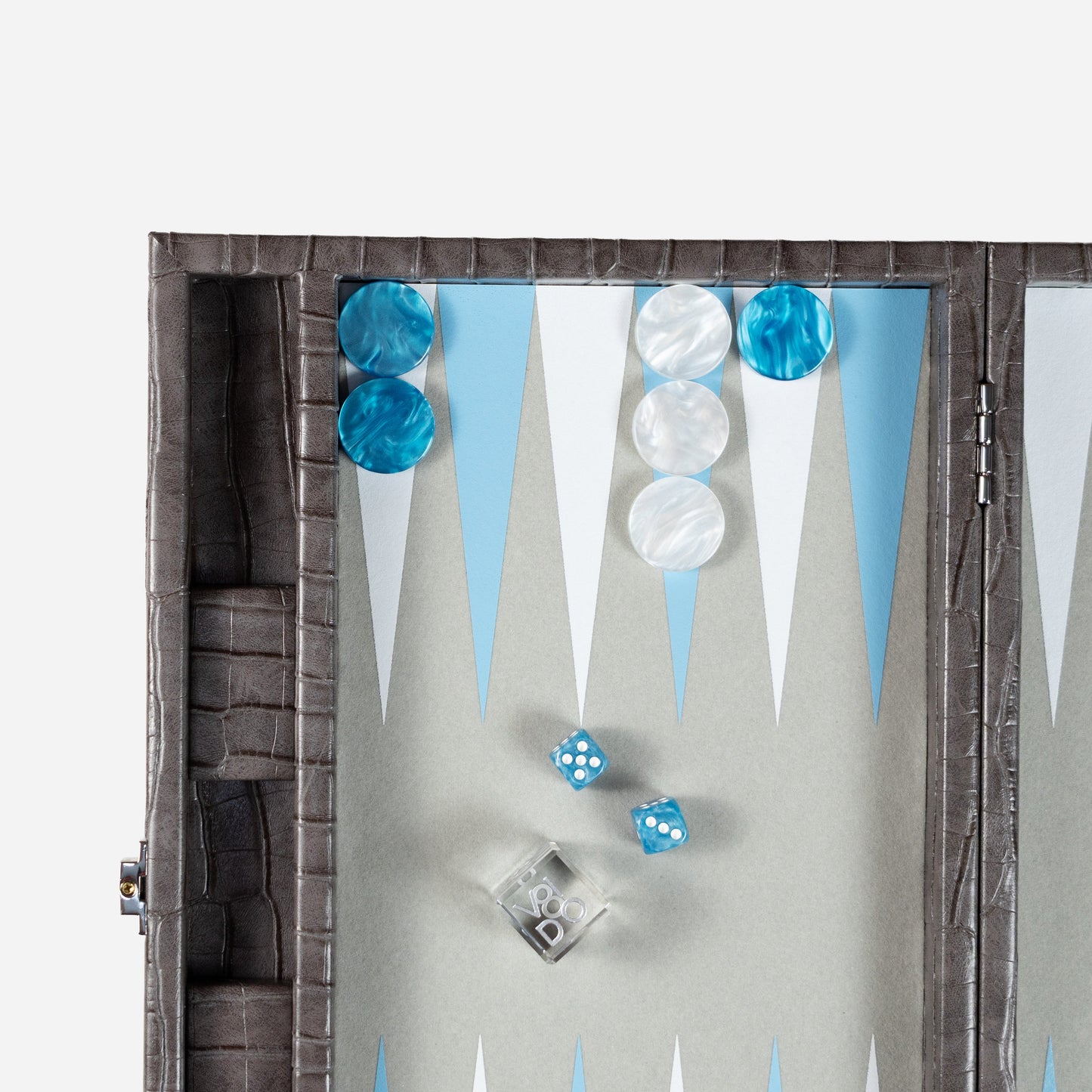 Backgammon Gris Anthracite Alligator Medium