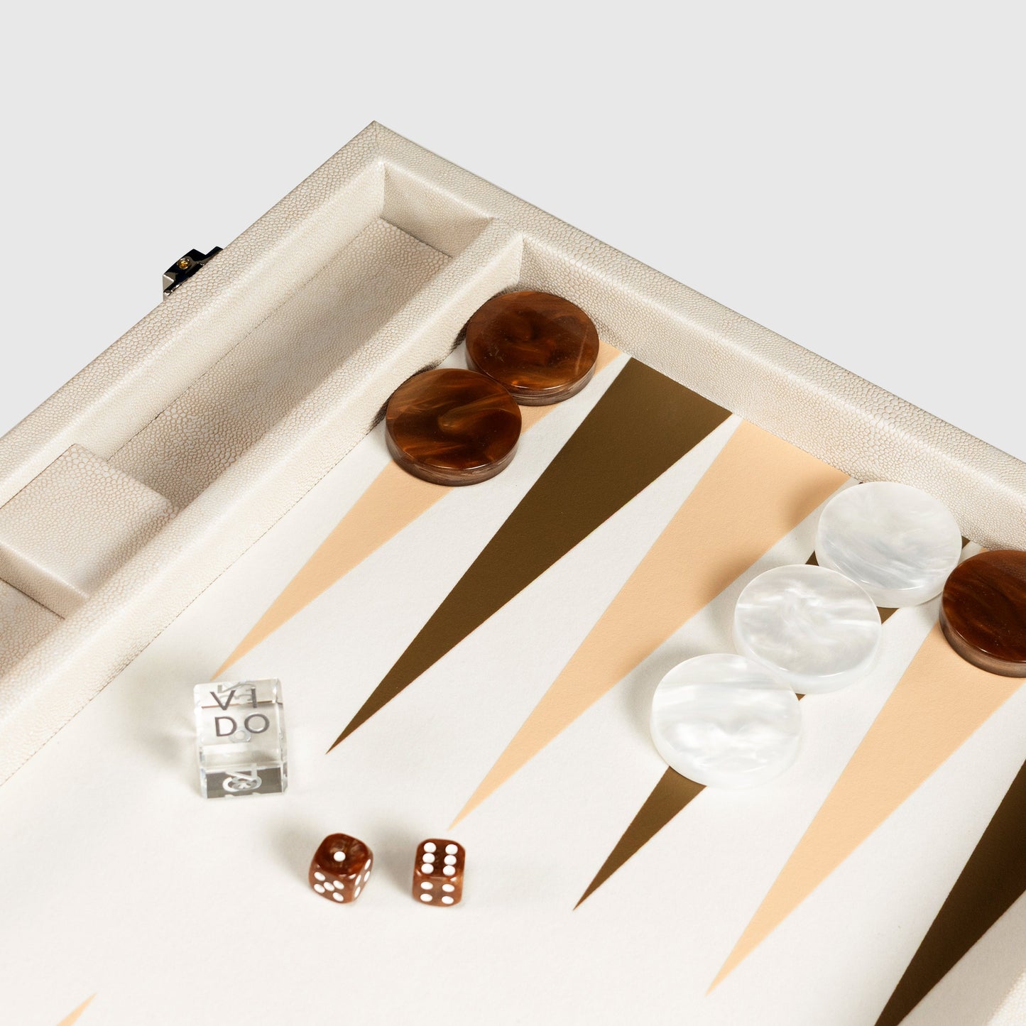 Backgammon Beige Galuchat Large