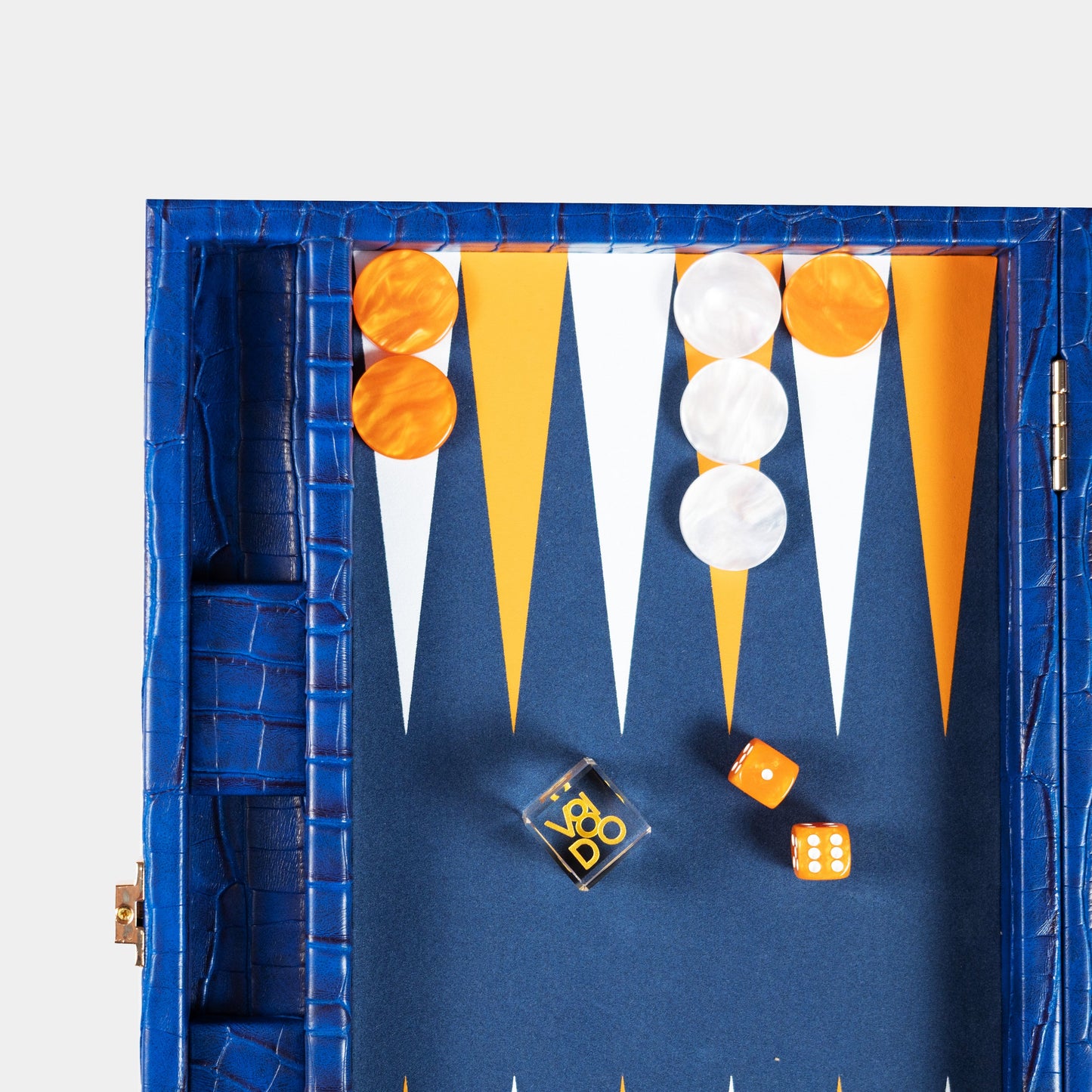 Backgammon Bleu Marine Alligator Medium