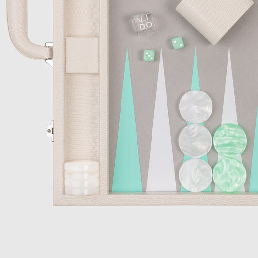 Backgammon Lézard Perle - Large - VIDO France