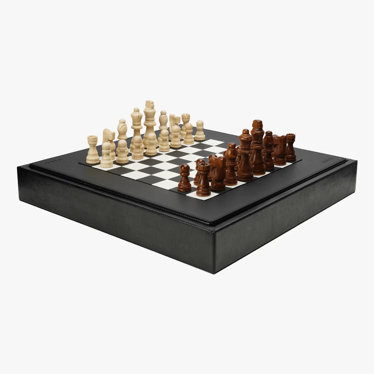 Jeu d'Échecs Lézard Noir de Jais - VIDO France