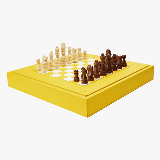 VIDO Luxury Chess Box Yellow Vegan Leather