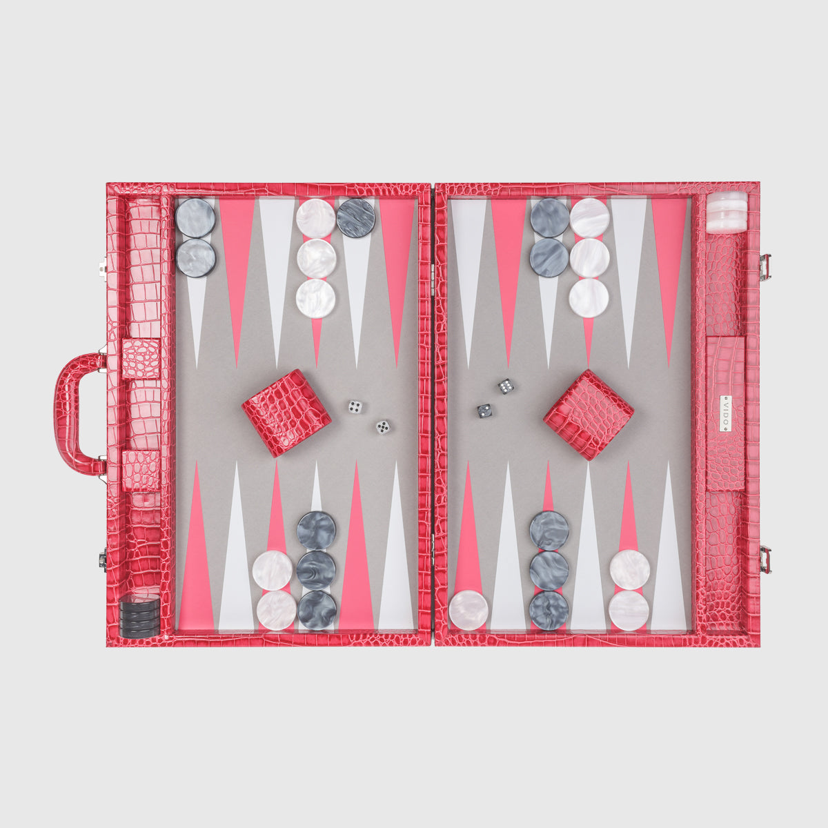 Backgammon Alligator Himbeere – Groß