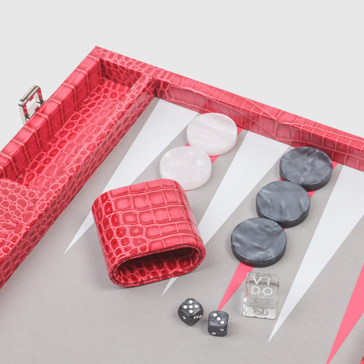 Backgammon Alligator Himbeere – Groß