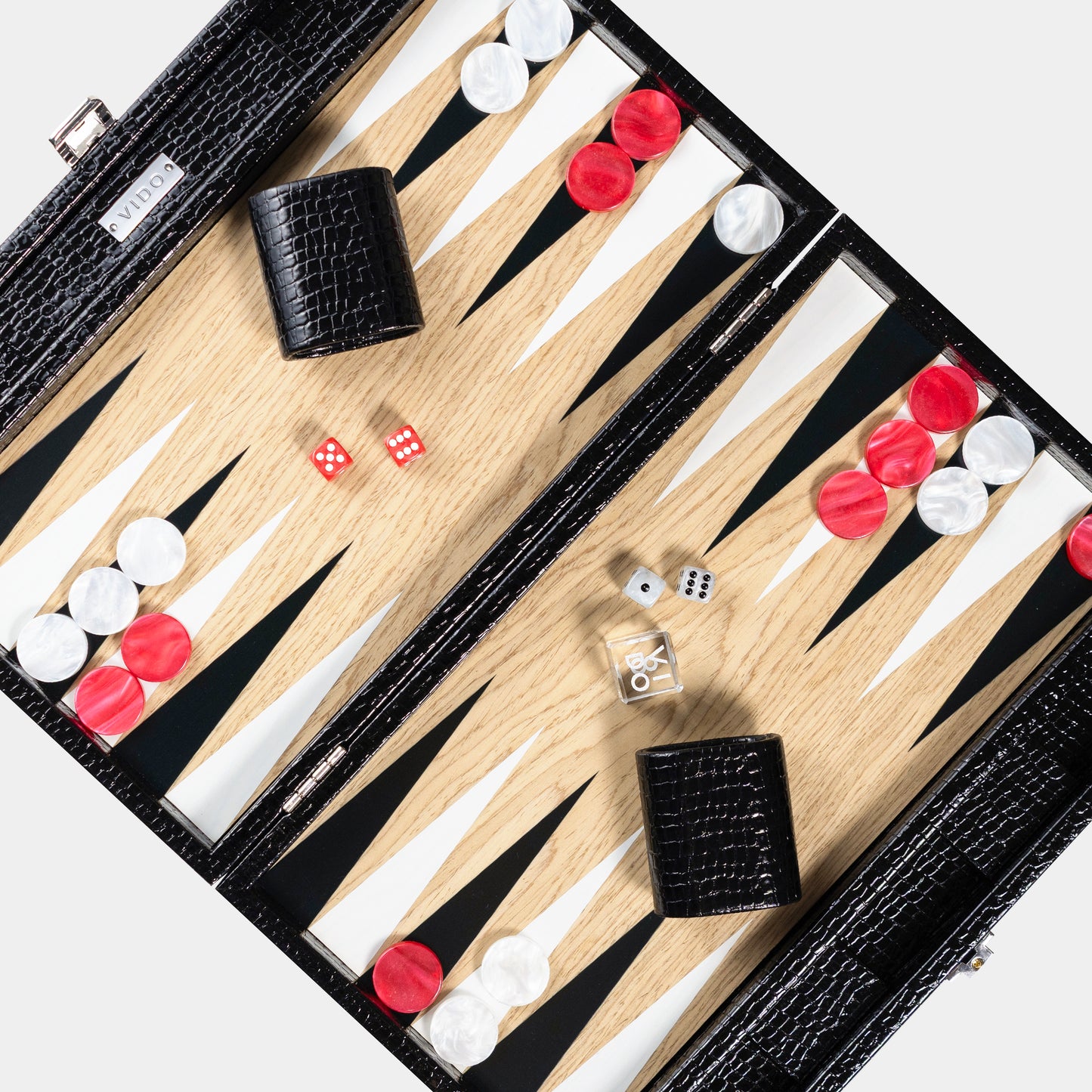 Backgammon Bois - Noir Alligator