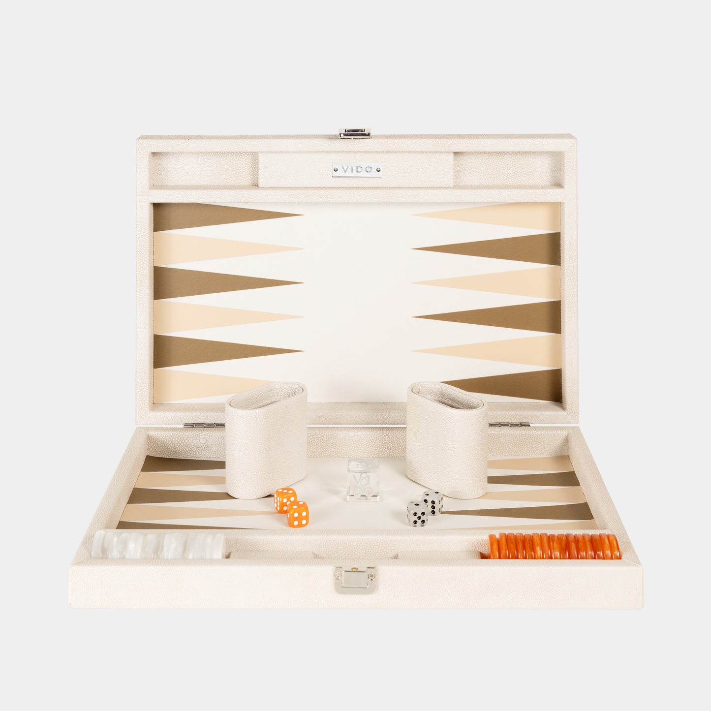 Backgammon Beige Galuchat Medium