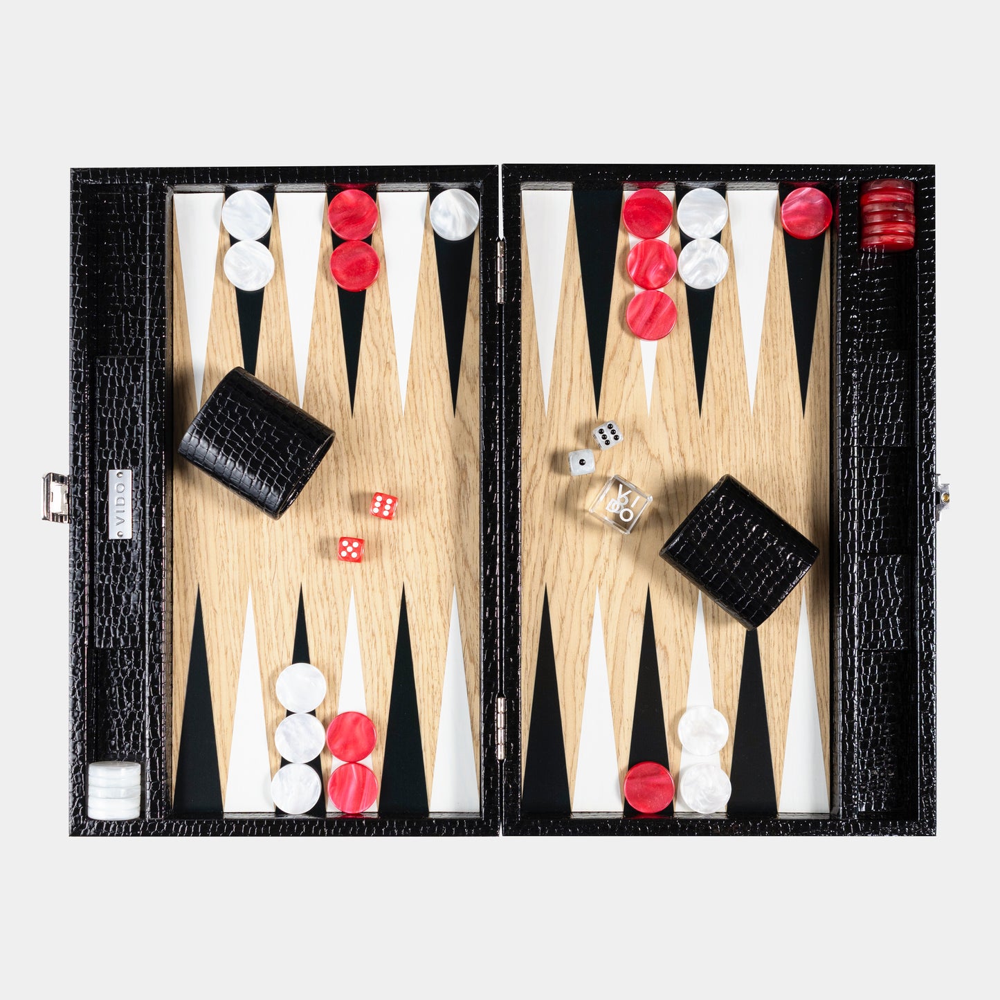 Backgammon Bois - Noir Alligator