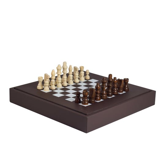 Jeu d'Échecs Brun Noyer