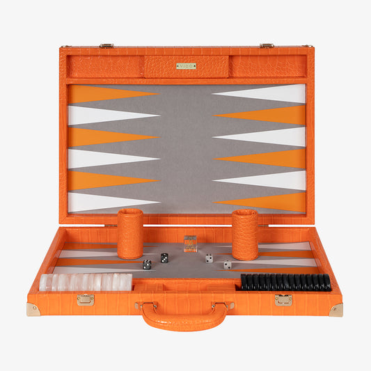 Backgammon Alligator Tangelo - Large - VIDO France