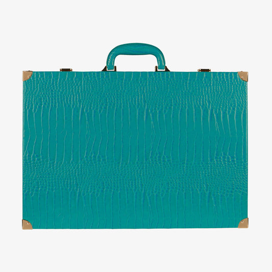 Backgammon Alligator Vert Sarcelle - Large - VIDO France