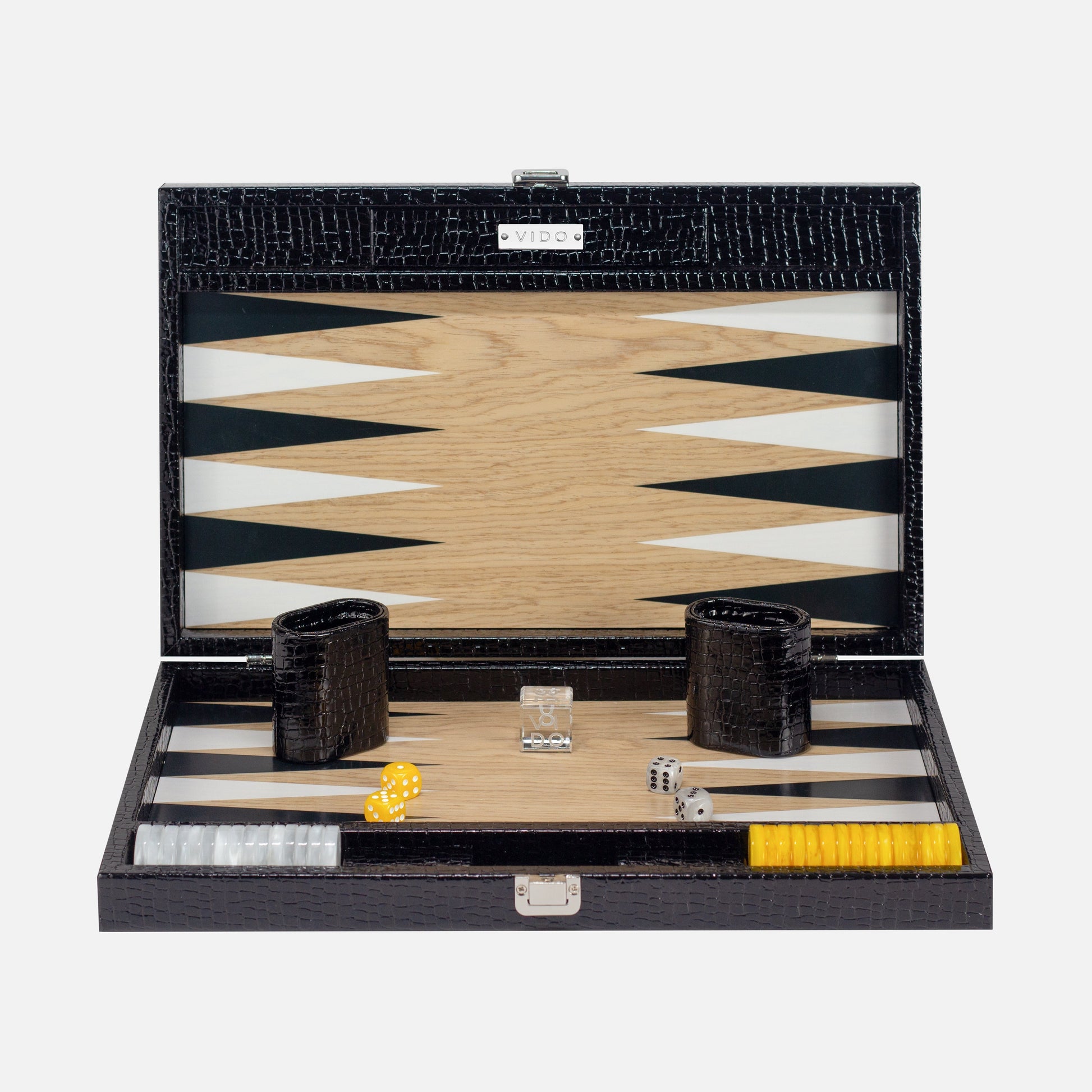 Backgammon Bois - Noir Alligator - VIDO France