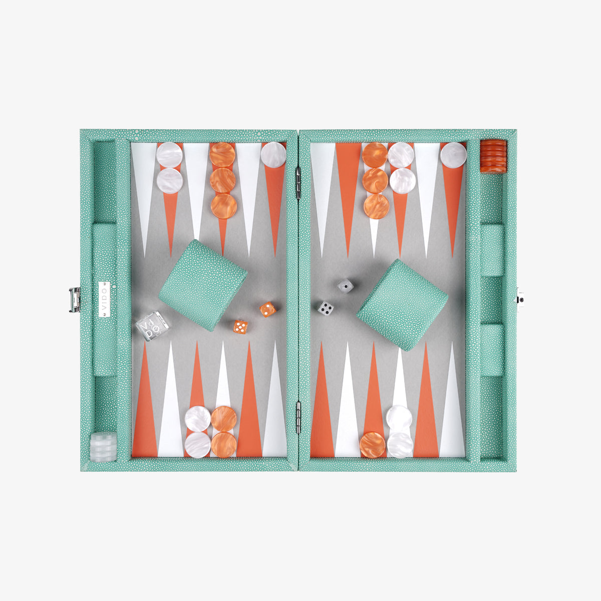 Backgammon Galuchat Jade - Medium - VIDO France