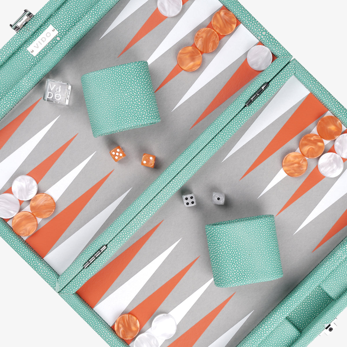 Backgammon Galuchat Jade - Medium - VIDO France