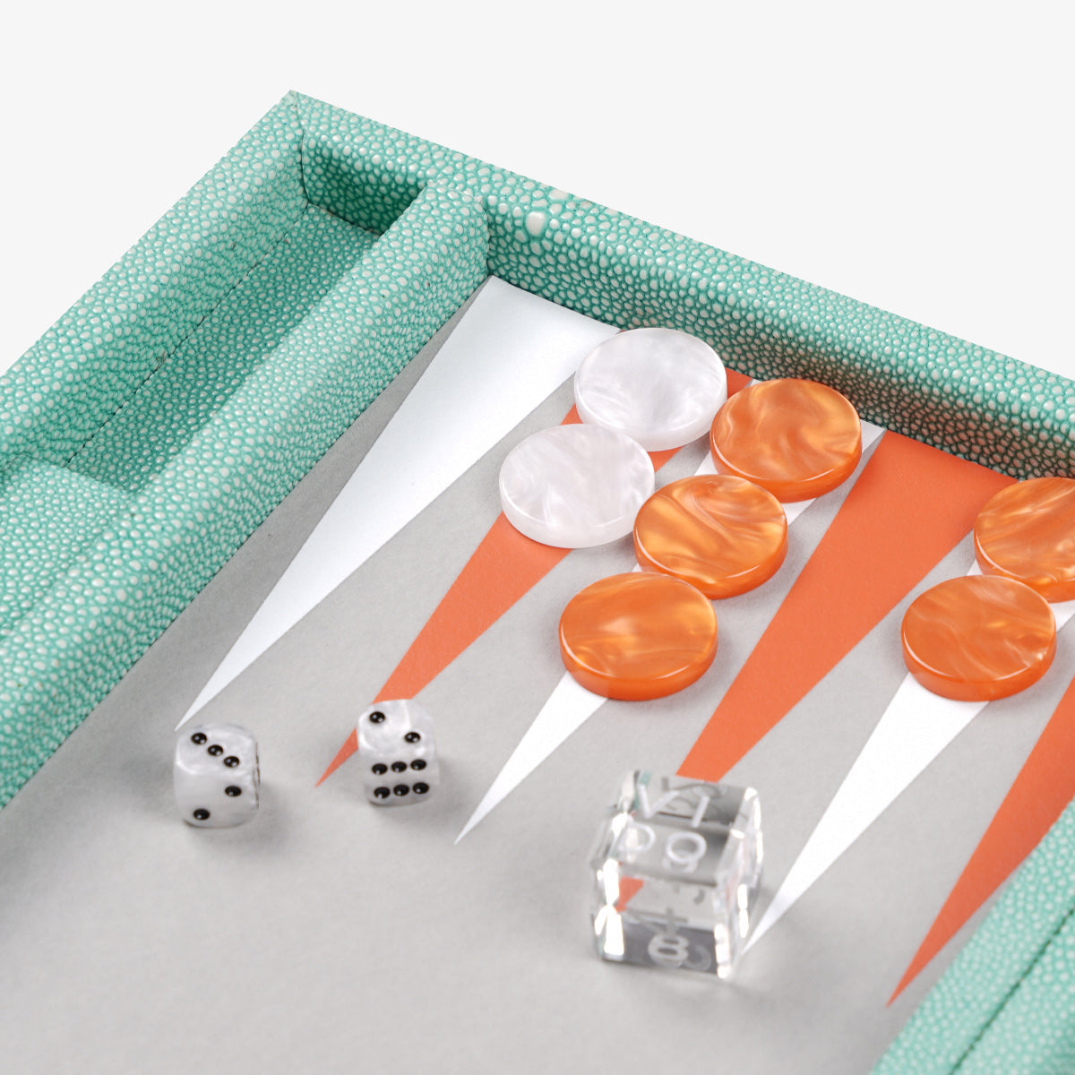 Backgammon Galuchat Jade - Medium - VIDO France