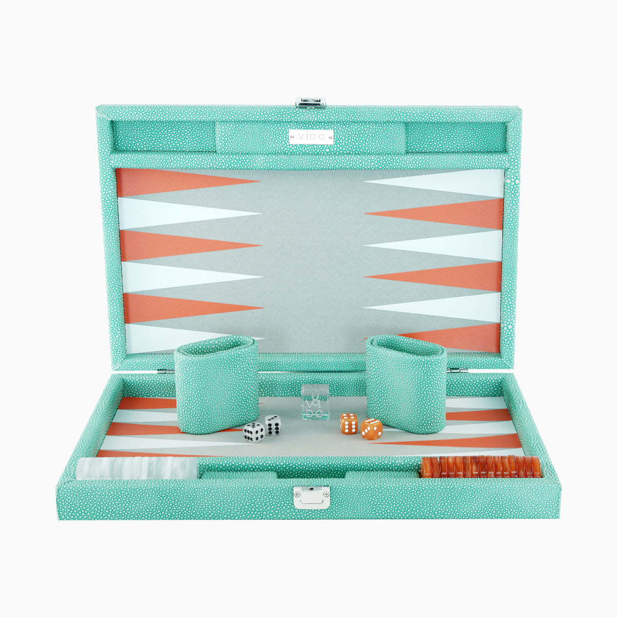 Backgammon Galuchat Jade - Medium - VIDO France