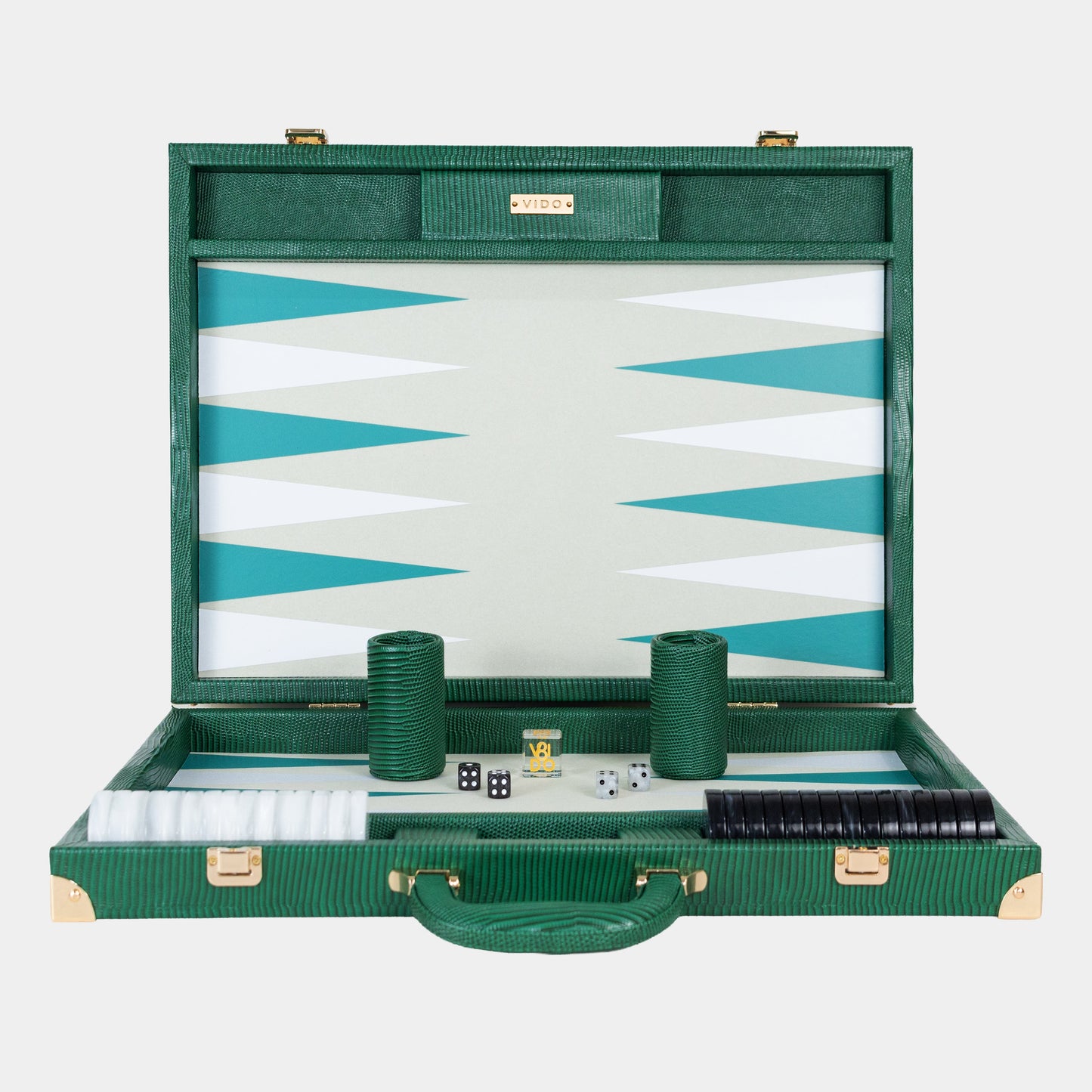 Backgammon Vert Bouteille Lézard - Large