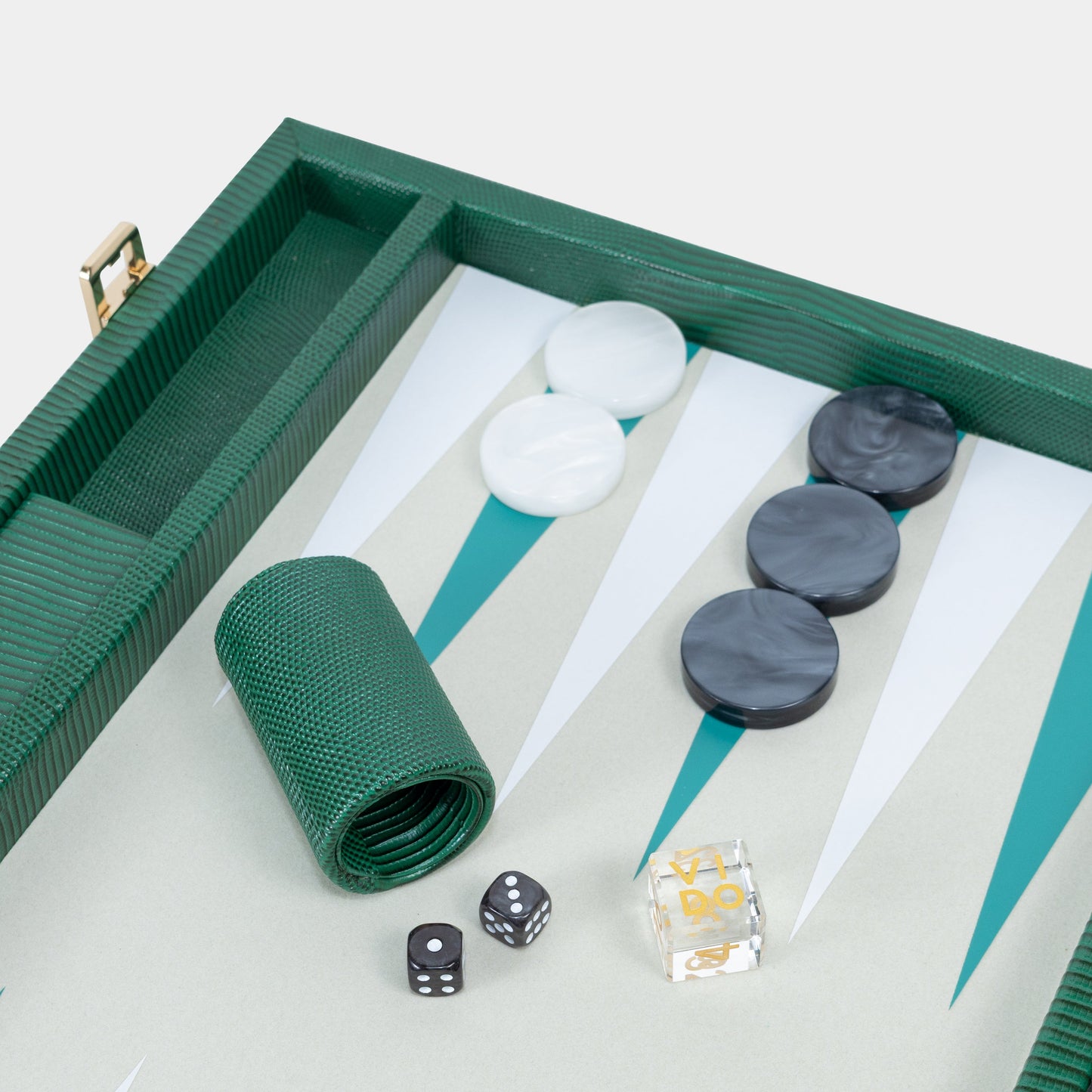 Backgammon Vert Bouteille Lézard - Large