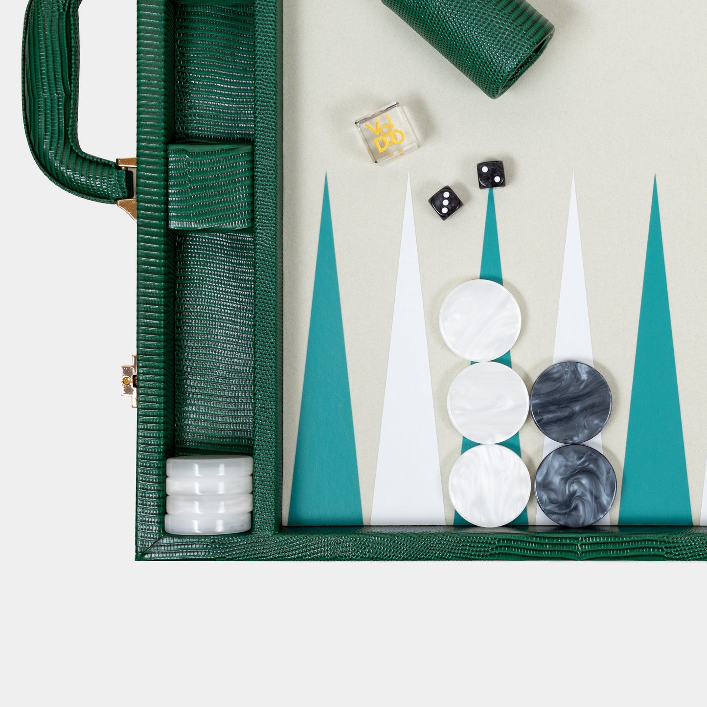 Backgammon Vert Bouteille Lézard - Large