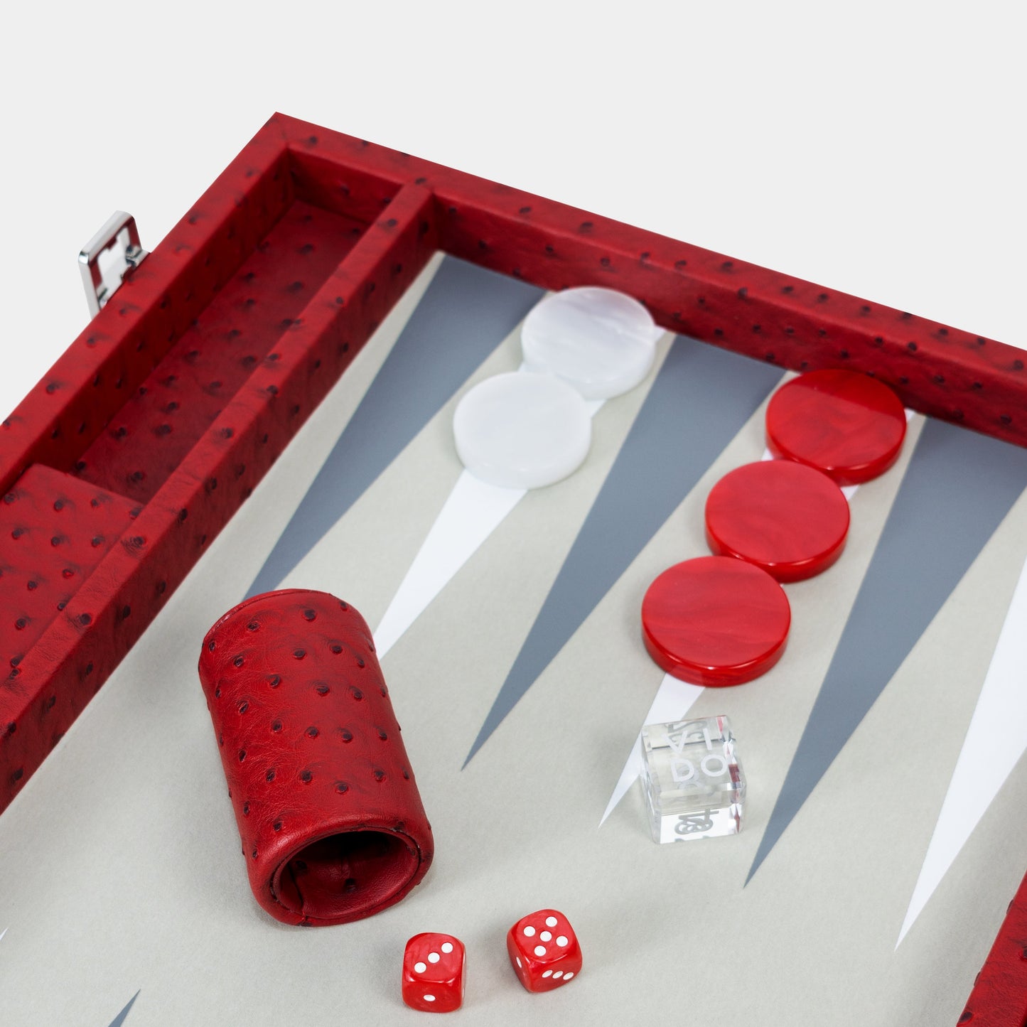 Backgammon Carmin Autruche - Large