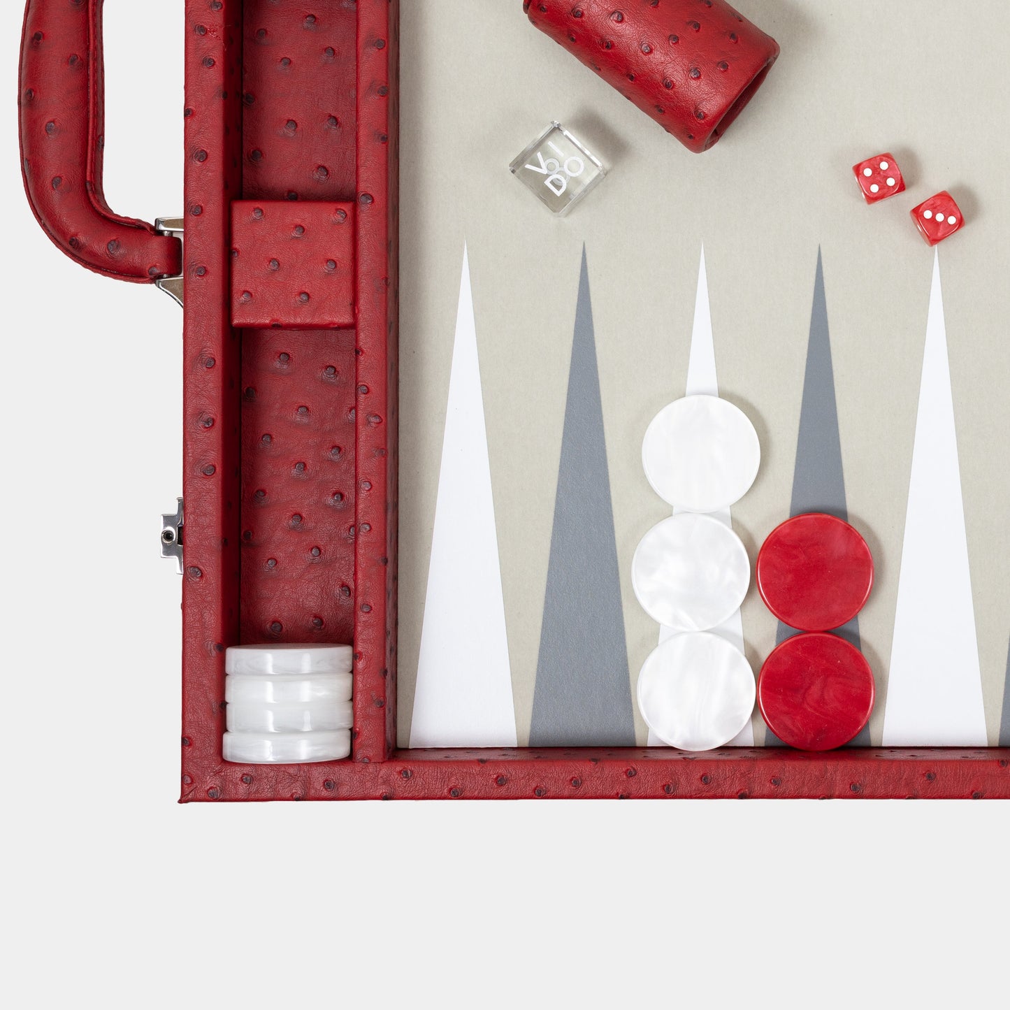 Backgammon Carmin Autruche - Large
