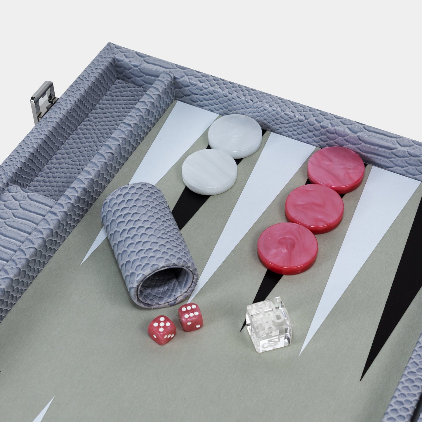 Backgammon Gris & Rose Serpent - Large