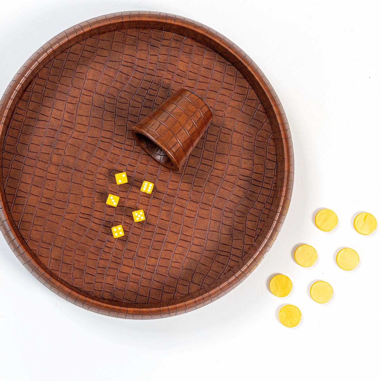 Piste de Dés Crocodile Marron