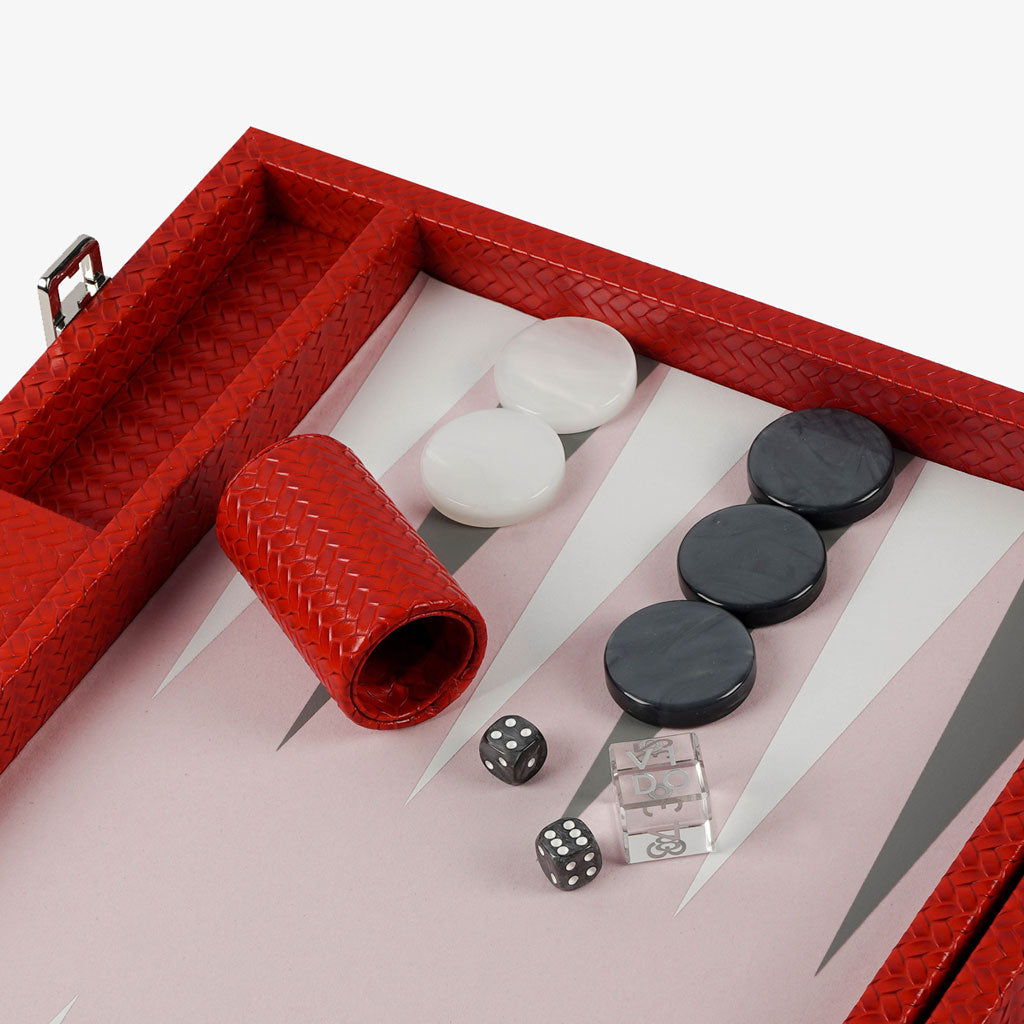 Backgammon Tressé Rubis - Large