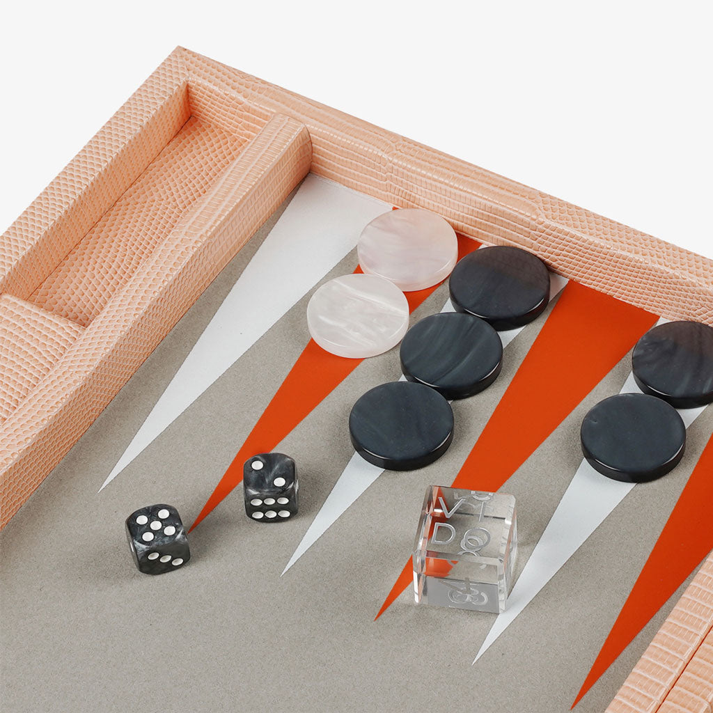 Backgammon Lézard Abricot - Medium