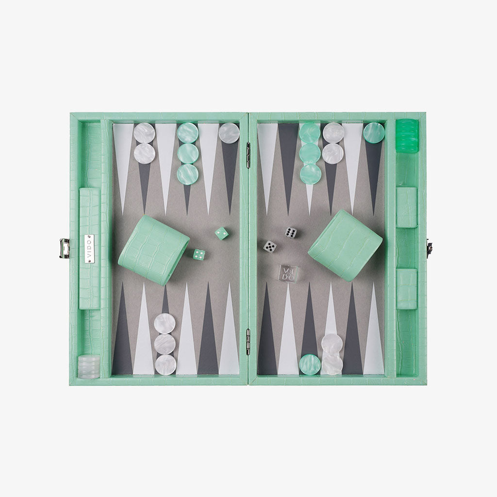 Mint Crocodile Backgammon – Mittel