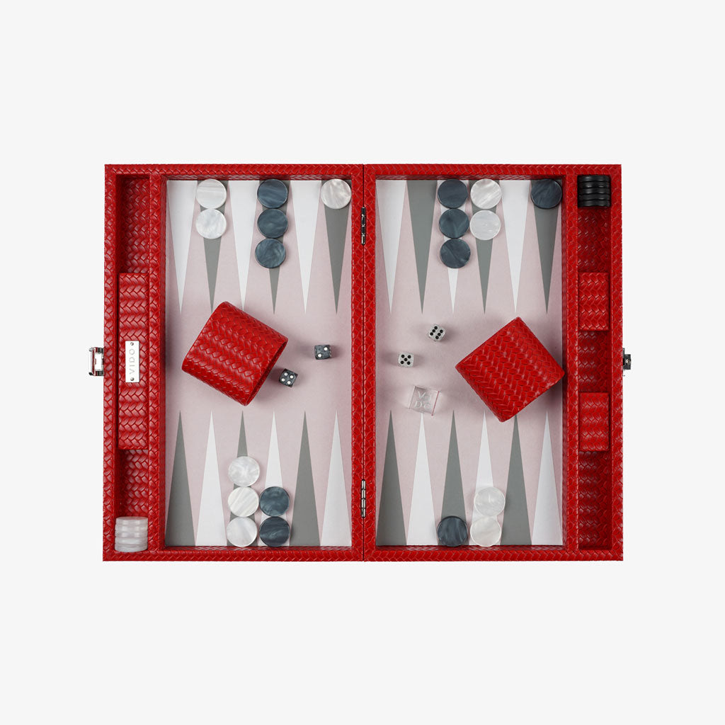 Backgammon Tressé Rubis - Medium