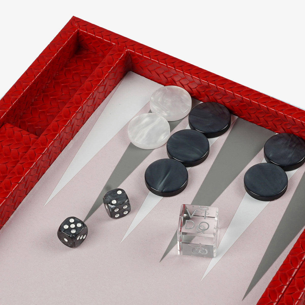 Backgammon Tressé Rubis - Medium