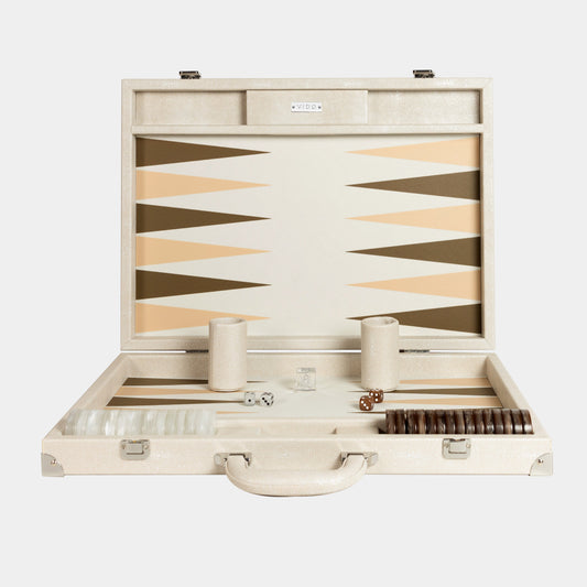 Backgammon Beige Galuchat Large
