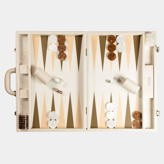 Backgammon Beige Galuchat Large