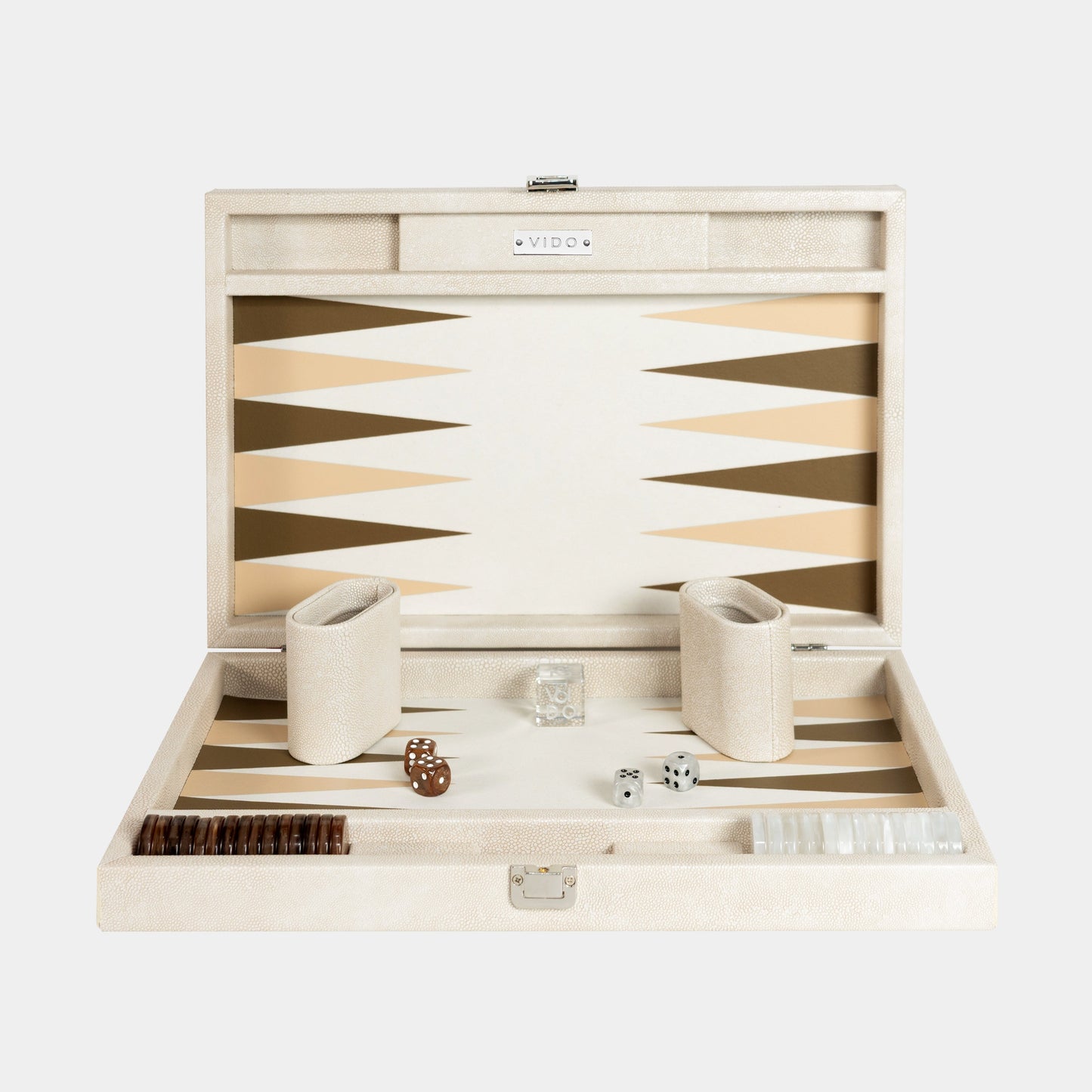 Backgammon Beige Galuchat Medium